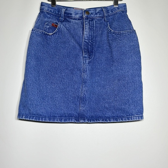 Blue jean skirt with five large pockets - Picture 1 of 3
